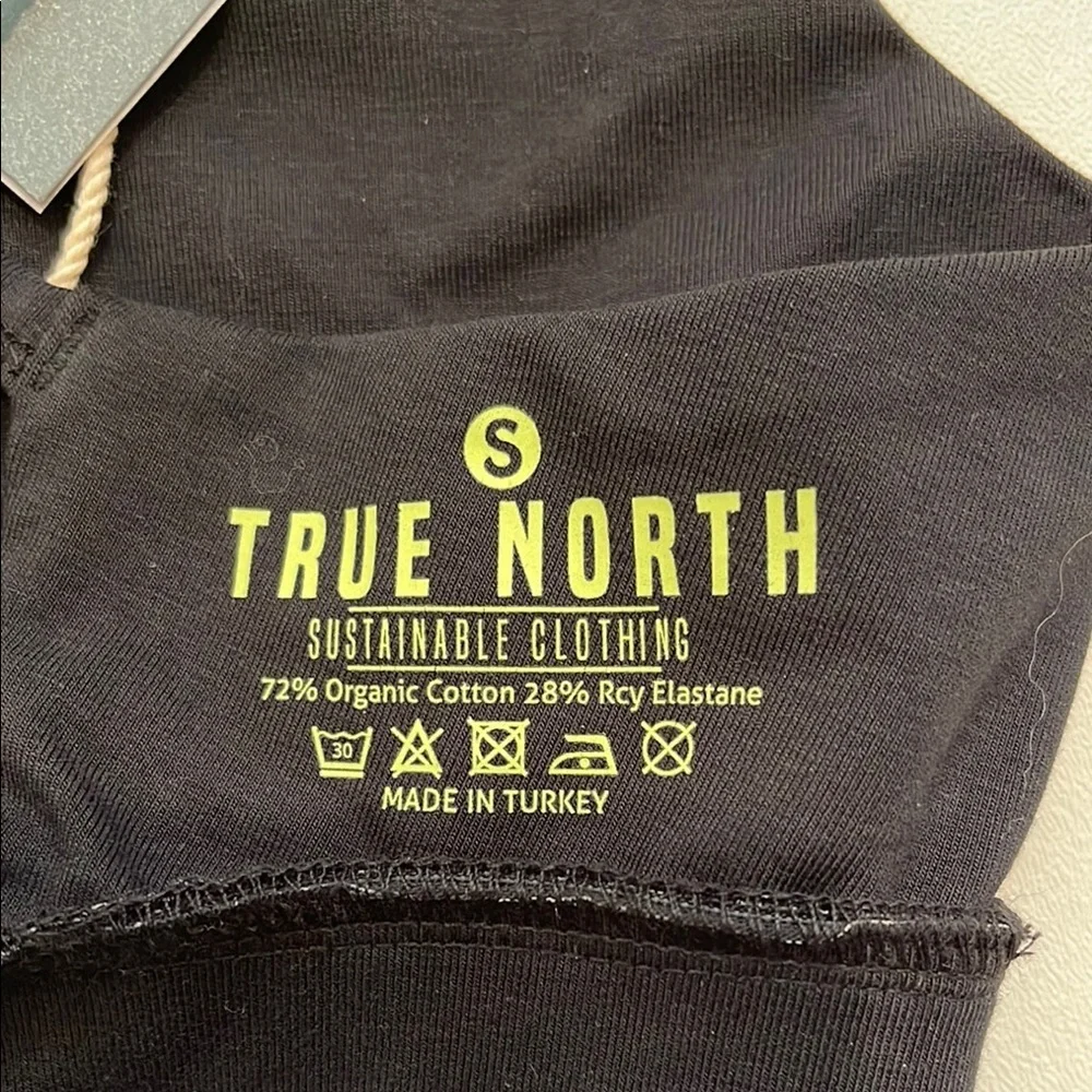 True North Black Criss-Cross Sports Bra with Stretchy Band Organic Cotton